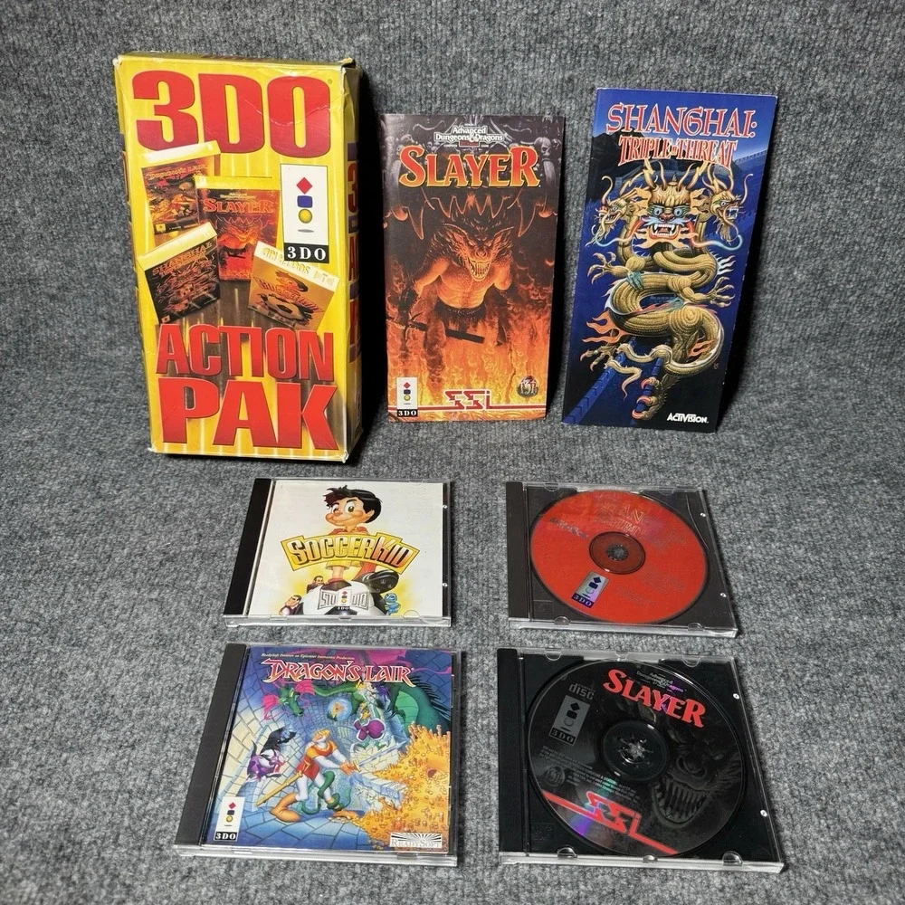 Panasonic 3DO Action Pak‎ Dragon's Lair, AD&D Slayer, GEXW/ Manuals * Nice Shape